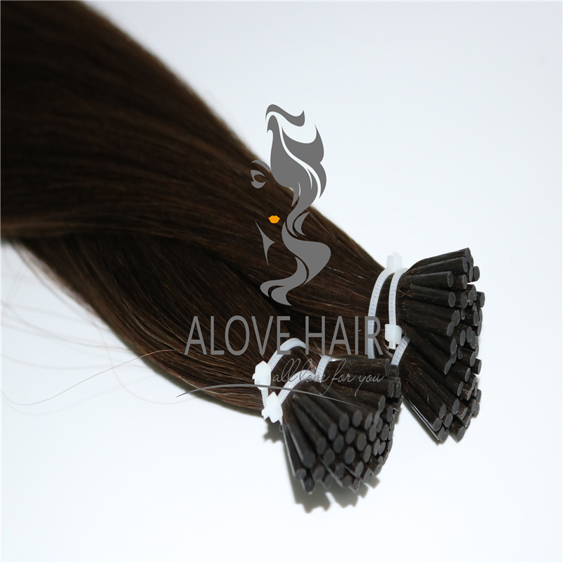 Full cuticle i tip hair extensions wholesale