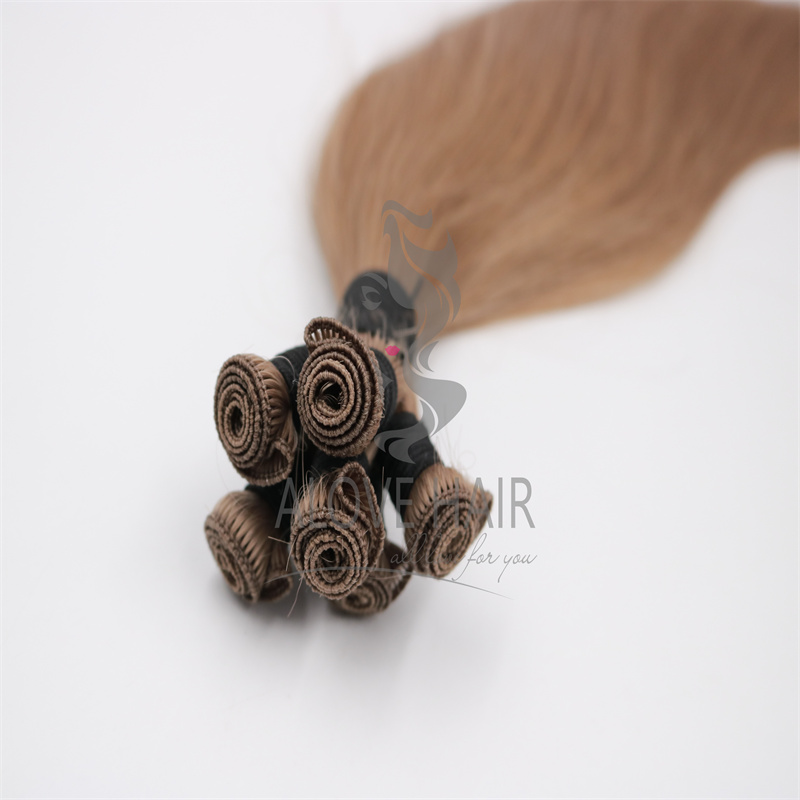 12A grade remy hair hand tied hair extensions 