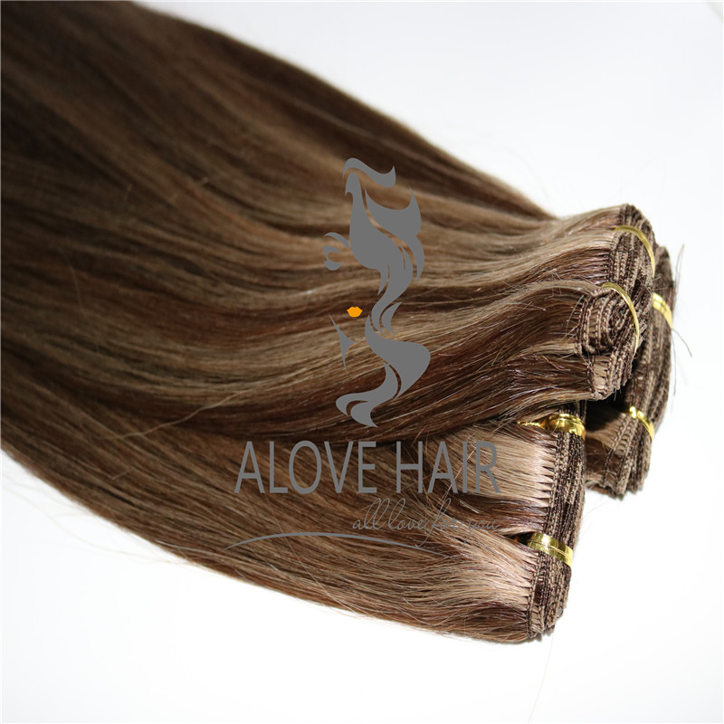 Best 18 inch hand tied hair extensions on short hair 