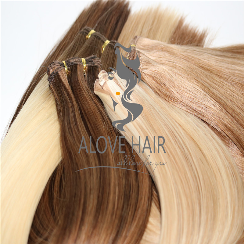 24 inch hand tied weft hair extensions wholesale Alove Hair