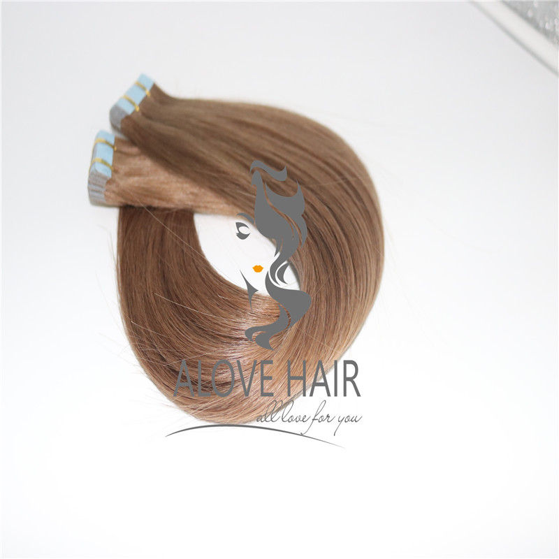 Buy 24 inch tape in hair extensions on short hair 