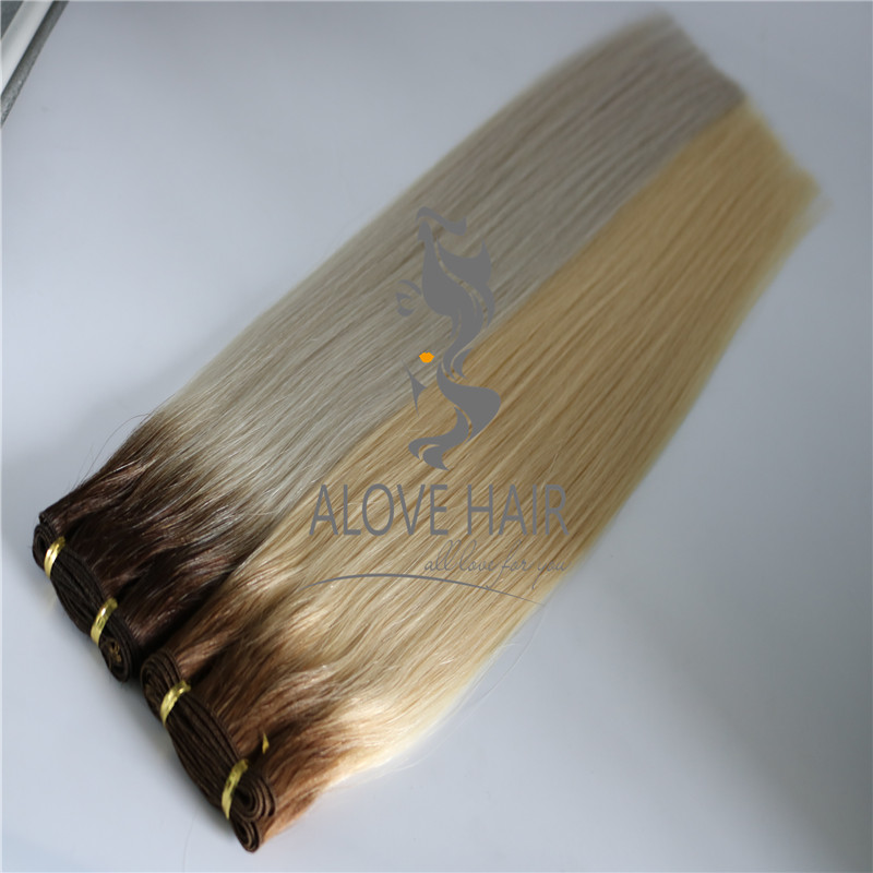 Best ombre color hand tied human hair extensions manufacturer