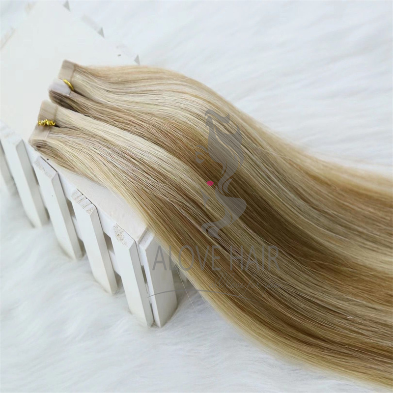 Best quality Russian Mongolian mini tape in hair extensions