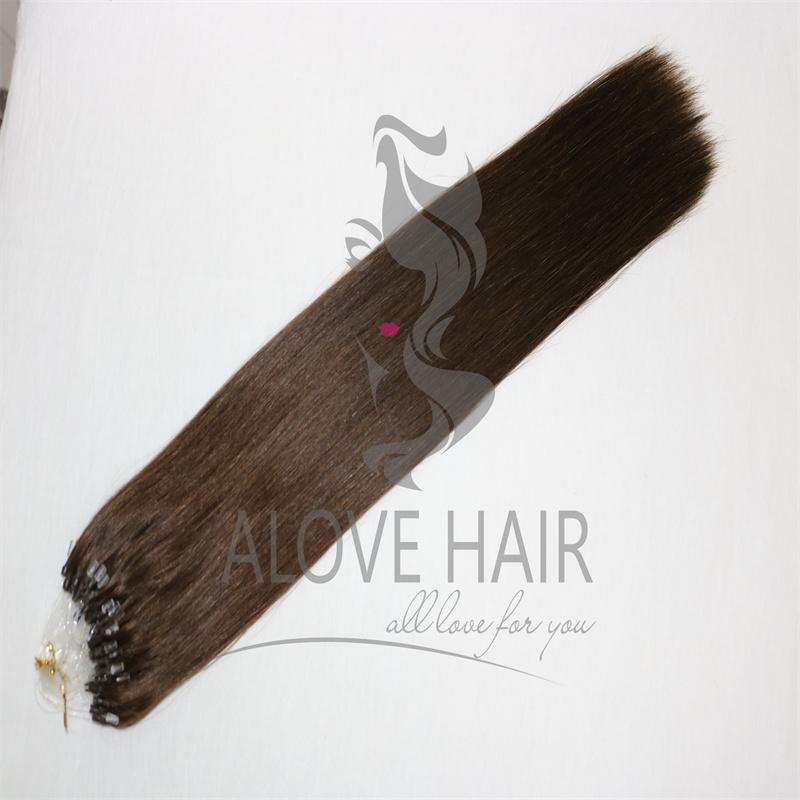 Best quality cuticle intact remy micro ring hair extensions 