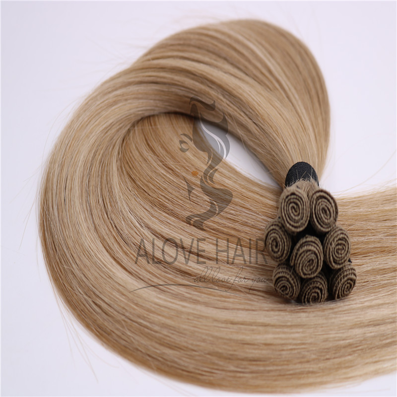 Blend color hand tied wefts vendor 