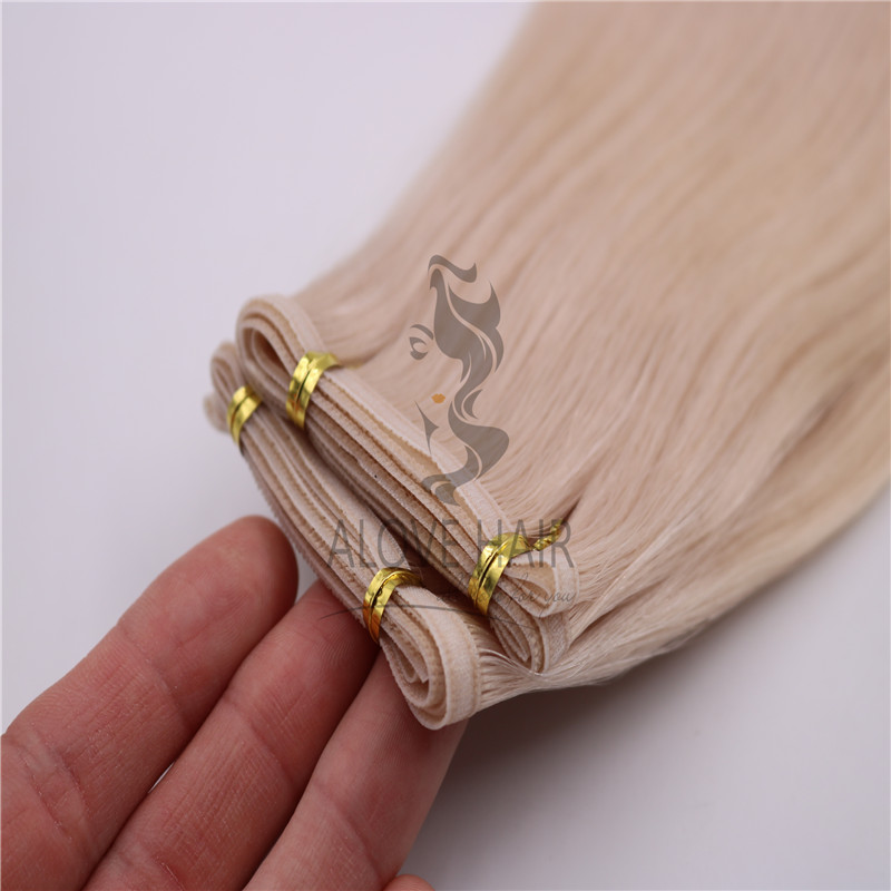 Blonde flat wefts