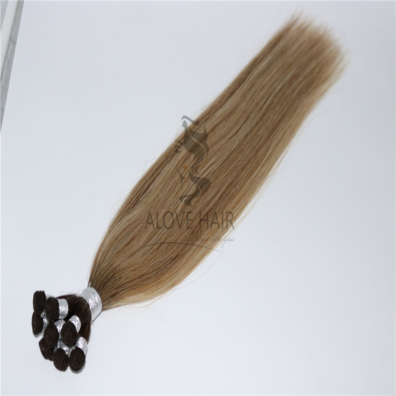 China hand sewn weft hair extensions manufacturer 