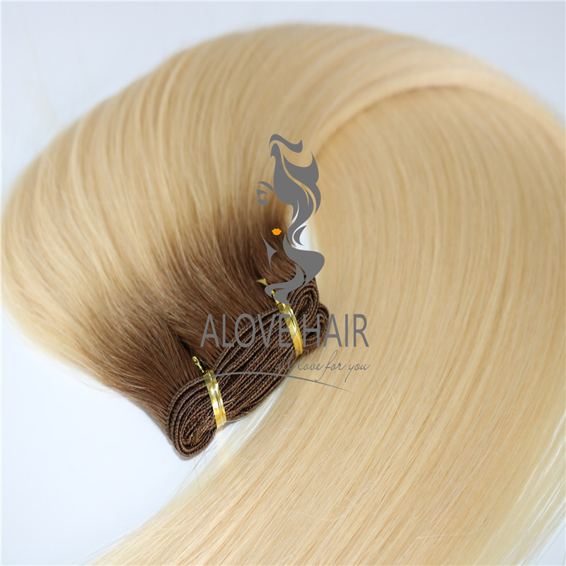 China ombre hand tied hair extensions factory 