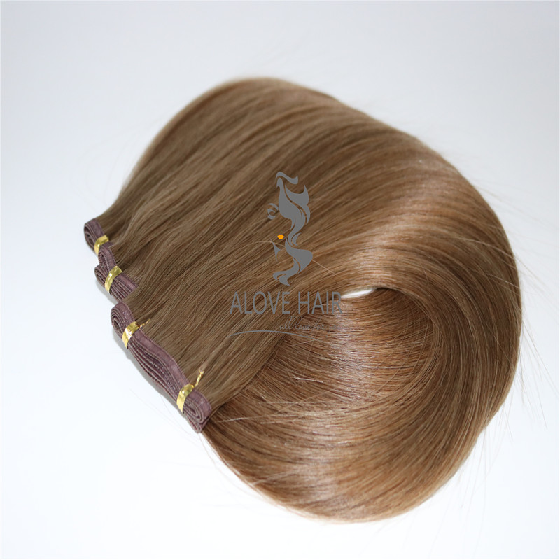 China cuticle intact super flat weft hair extensions manufacturer