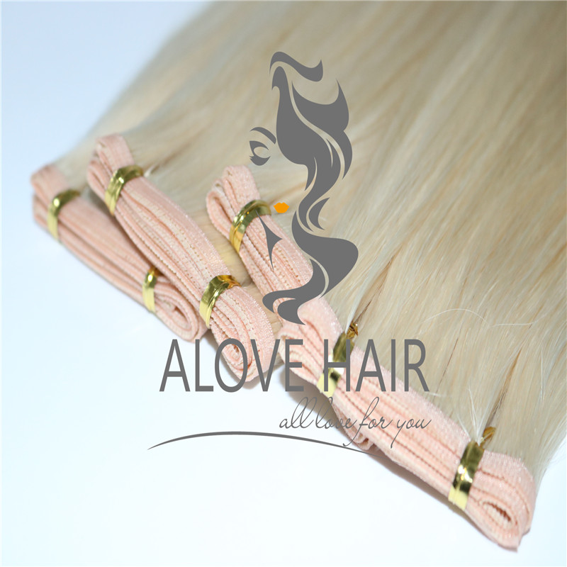 Cuticle intact flat track weft extensions wholesaler in China