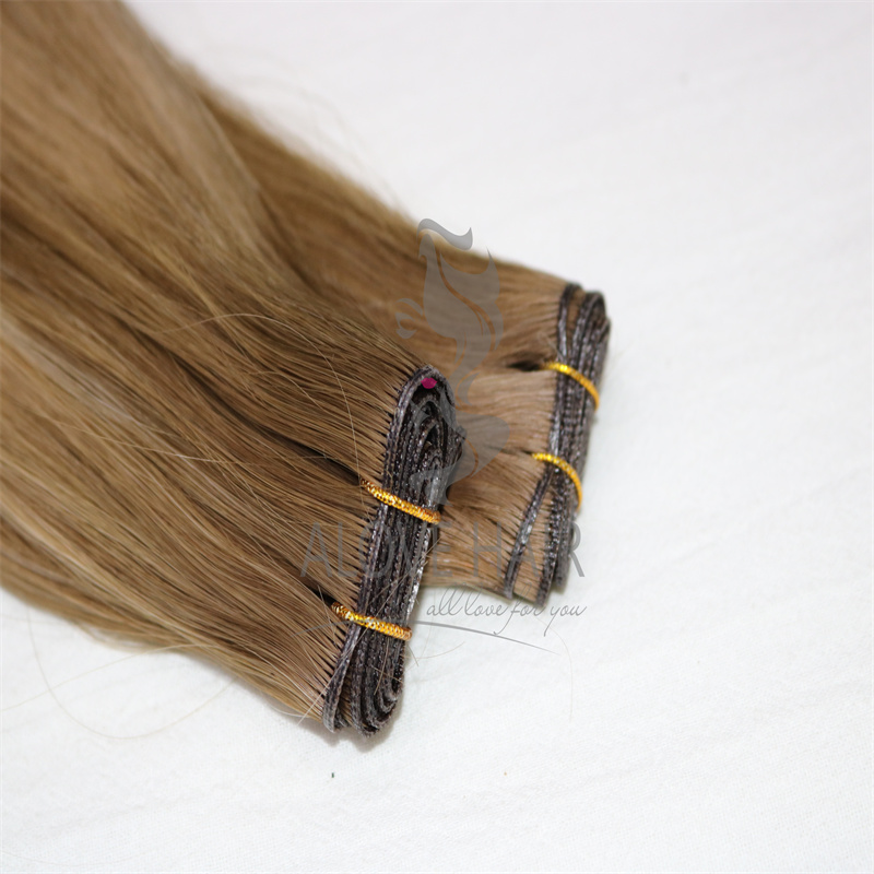 Double drawn cuticle intact slavic hair genius wefts extensions