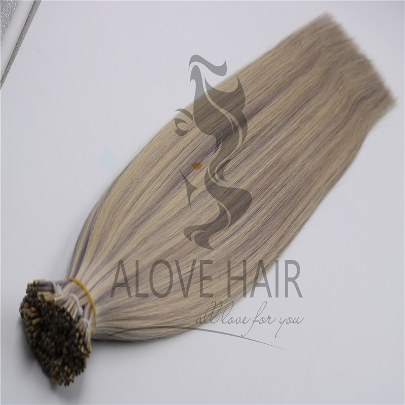 Double drawn i tip hair extensions wholesaler in China 