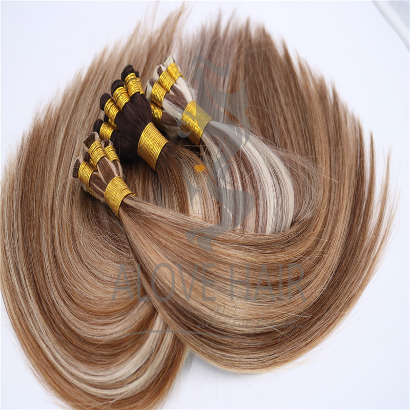 Full cuticle hand tied wefts for idaho hair stylist 