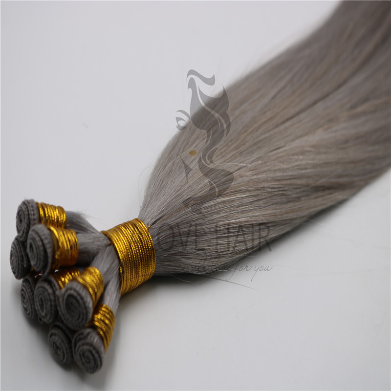 Wholesale grey color hand tied hair extensions Spokane WA