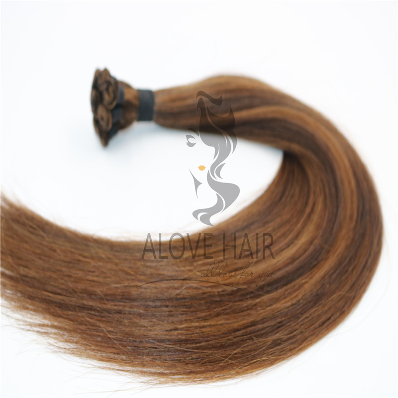 Hand tied human hair extensions 