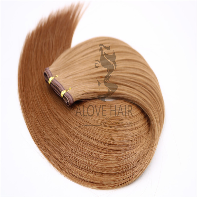 High quality beaded flat wefts extensions