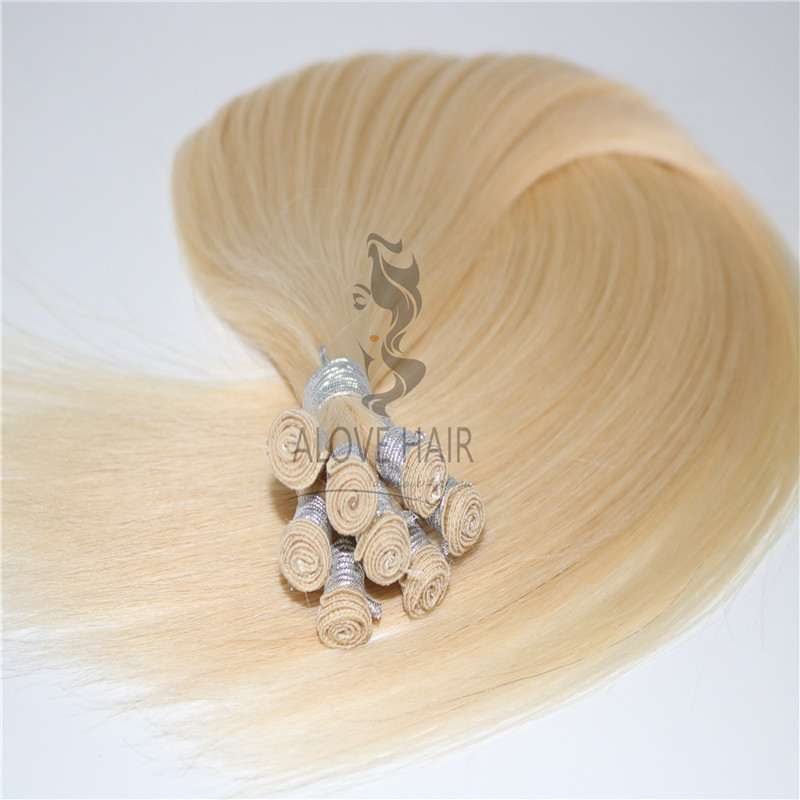 High quality blonde hand tied hair extensions dallas