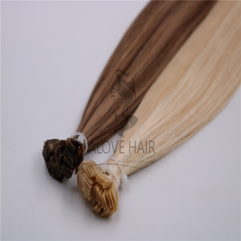 High quality cuticle intact flat tips hair extensions for Italy hair salon