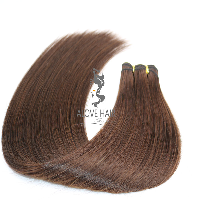 High quality cuticle intact machine weft hair extensions vendor 