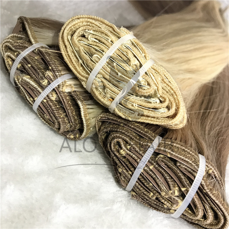 High quality cuticle intact remy clip in hair extensions vendor