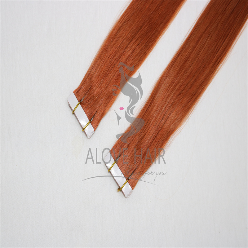 High quality cuticle intact tape in hair extensions