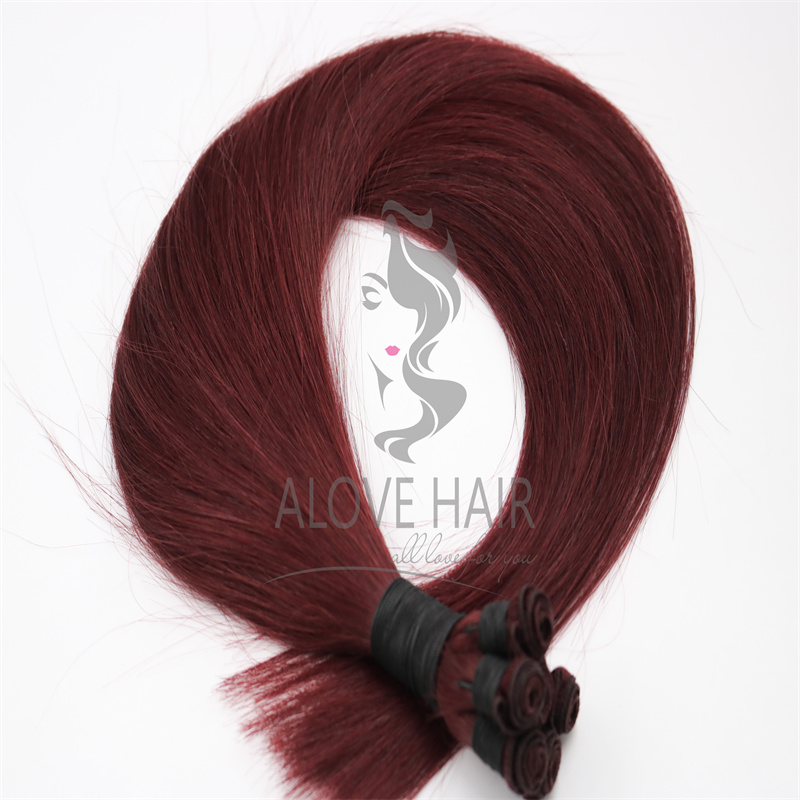 High quality double drawn hand tied hair extensions for handtied educator