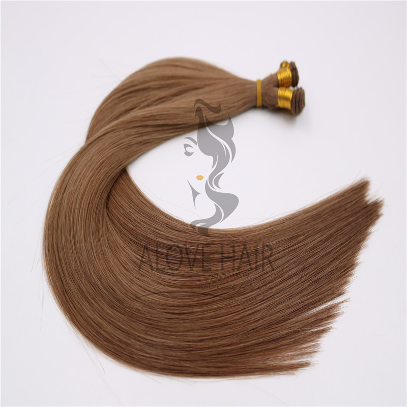 High quality double drawn hand tied wefts for Netherlands hair salon 