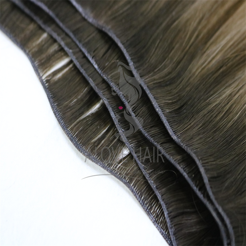 High quality genius wefts instead of hand tied extensions