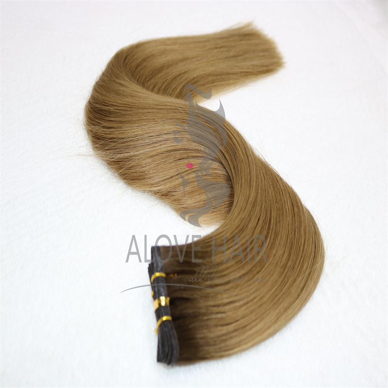 High quality ombre color cuticle intact seamless wefts