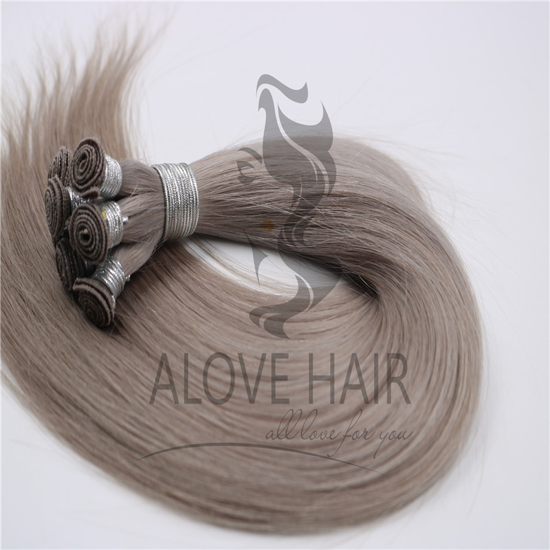 High quality remy hand tied extension