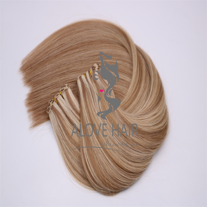 High quality single donor piano color hand tied hair extensions