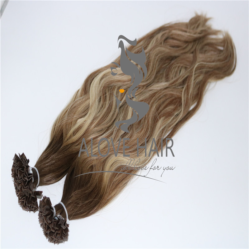 Keratin pre bonded human hair extensions wholesaler in China 