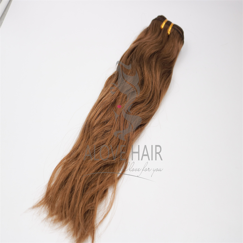 Natural wave full cuticle virgin hair hand tied hair extensions 
