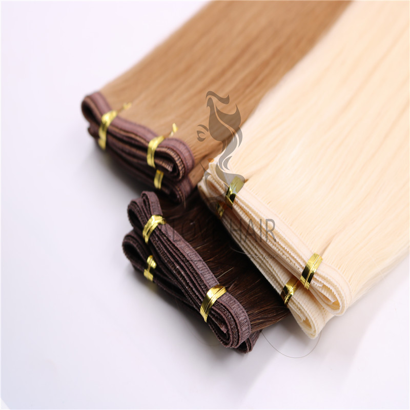 New arrival flat silk weft hair extensions 2021