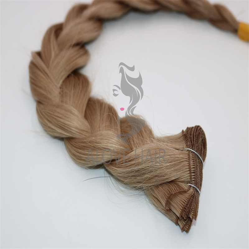 Non silicone cuticle intact hand tied hair extensions
