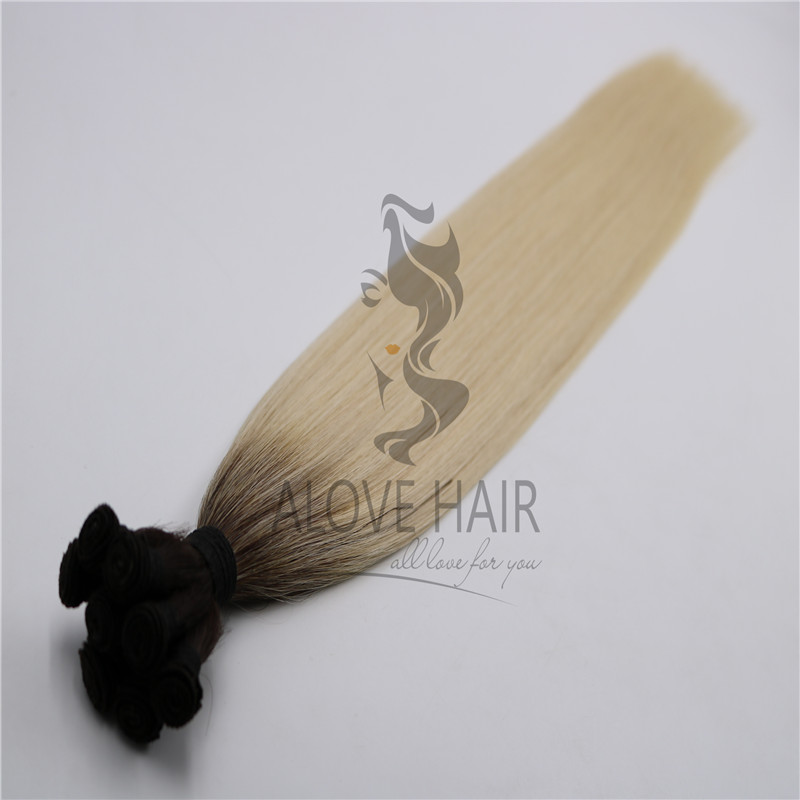 Ombre hand tied hair extensions 