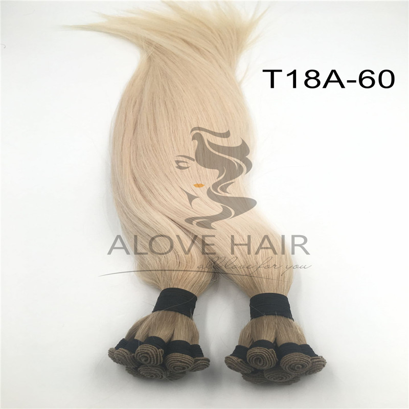 Ombre hand tied human hair wefts 2021