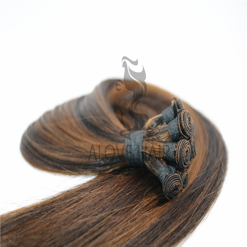 Piano color hand tied hair extensions Colorado 