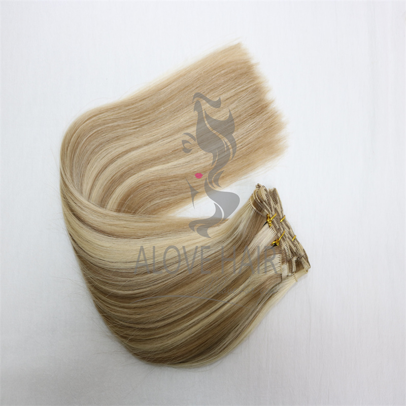 Piano color hand tied weft hair extensions for USA handtied educator