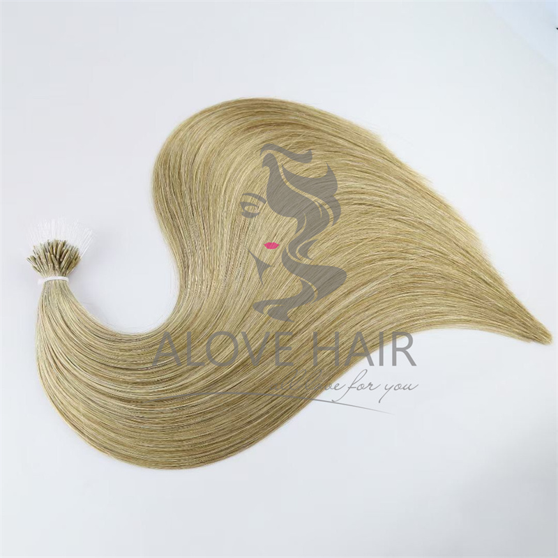 Russian Mongolian double drawn cuticle intact remy plastic nano ring hair extensions