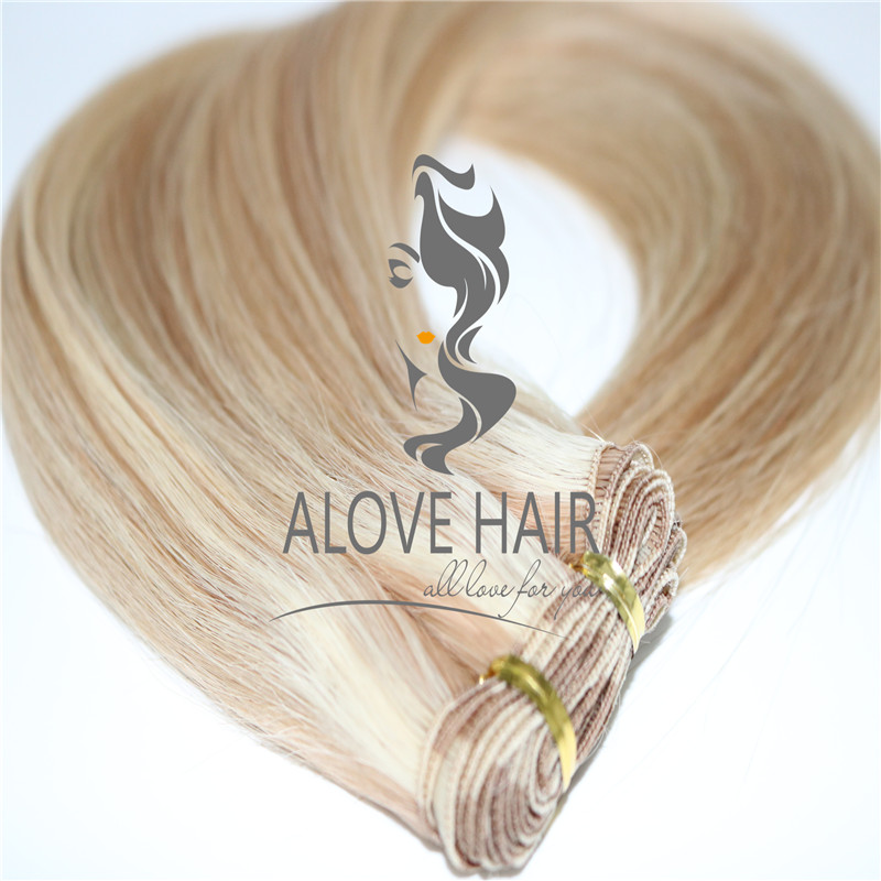 Wholesale best hand tied beaded wefts hair extensions