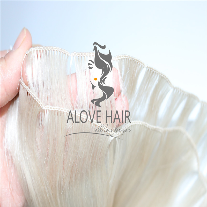 Wholesale best hand tied weft hair extensions with cut points