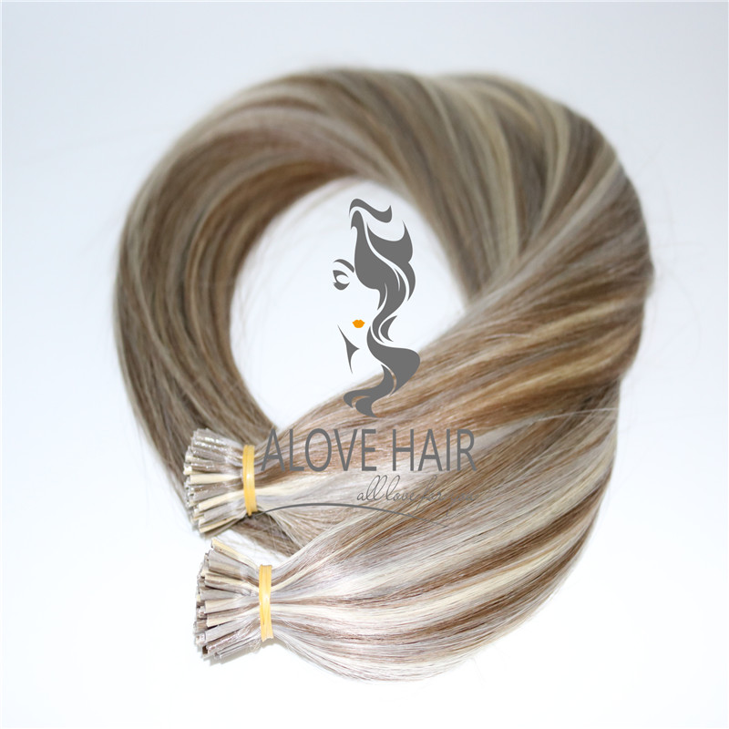 Wholesale best pre bonded double drawn i tip hair extensions