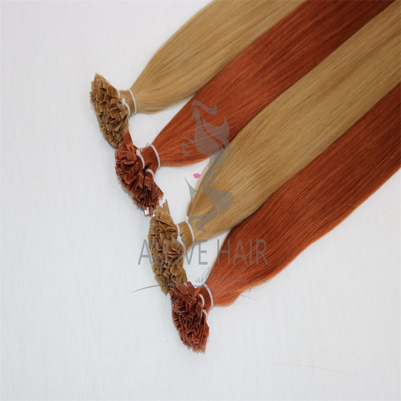 Wholesale best quality different color cuticle intact hot fusion v tip hair extensions