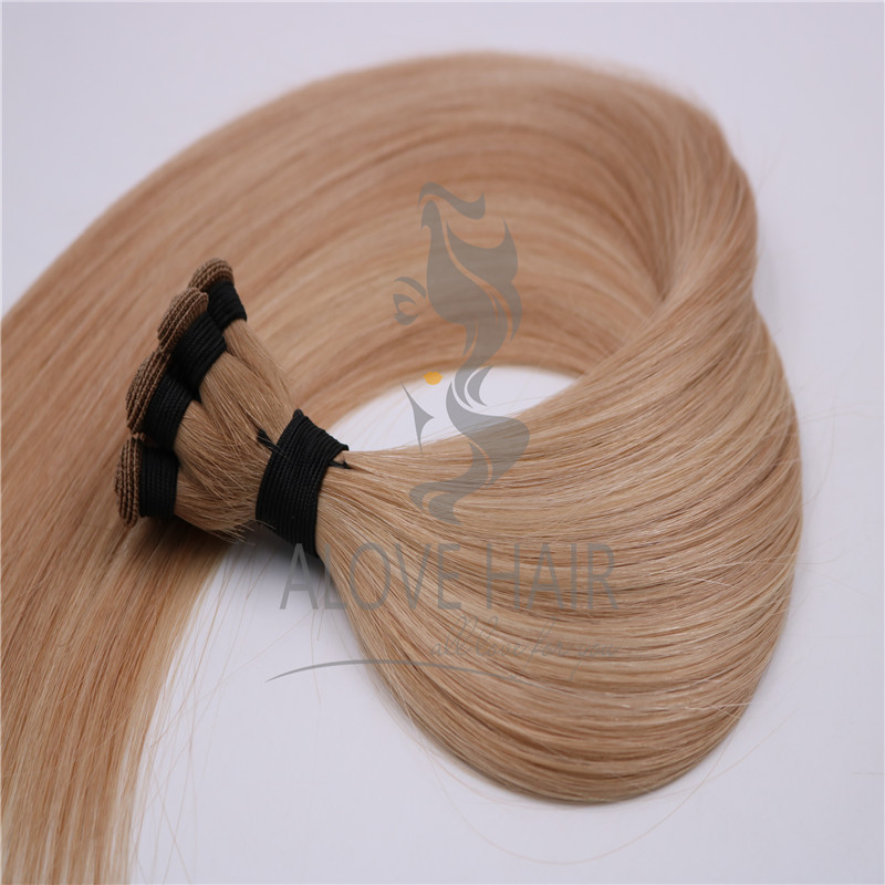 Wholesale best quality full cuticle hand tied hair extensions for miami hair salon 