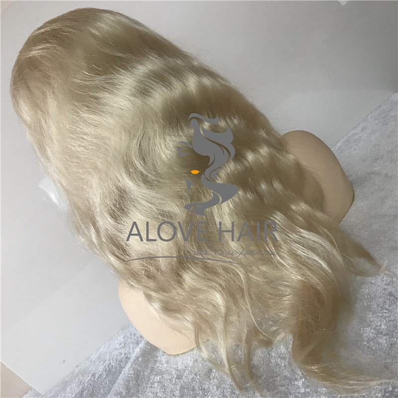 Wholesale cheap blonde human hair full lace wigs