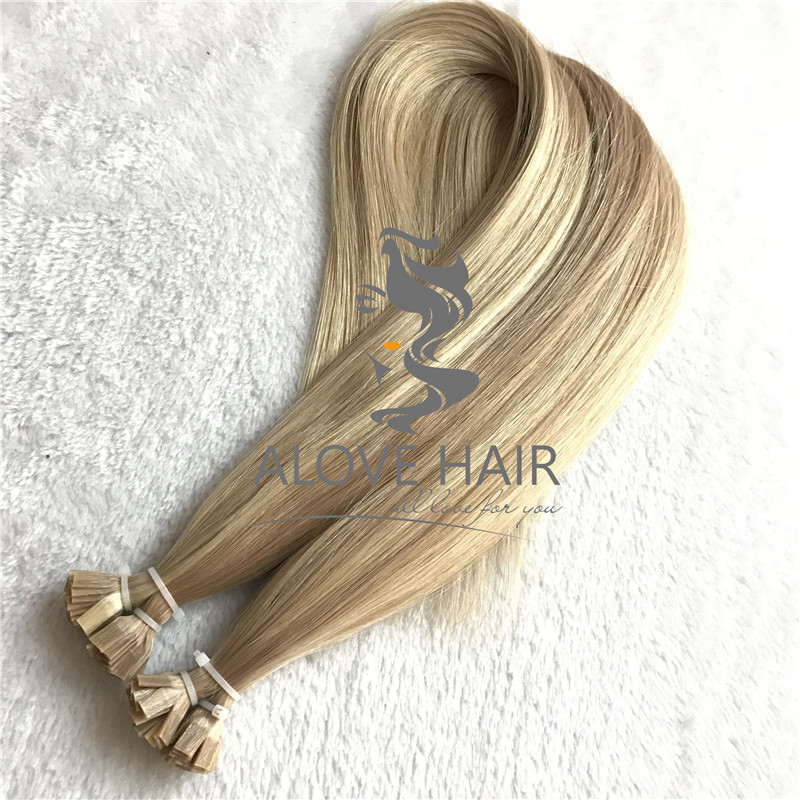 Wholesale cuticle intact flat tip hair extensions 