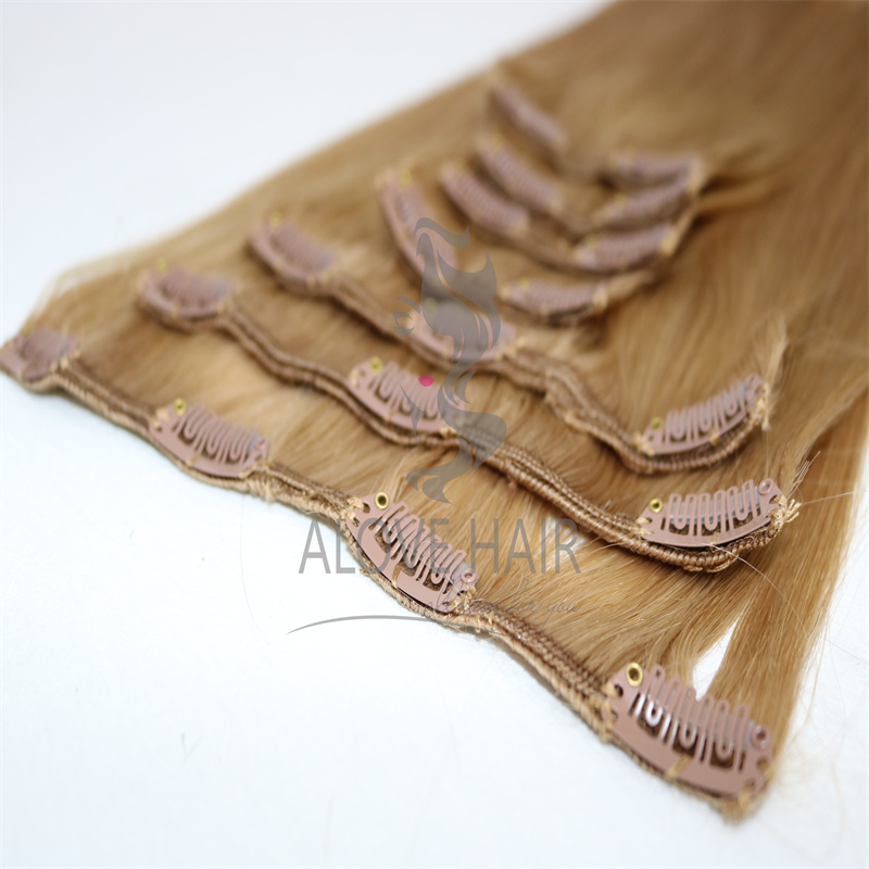 Wholesale high quality cuticle intact remy clip in hair extensions