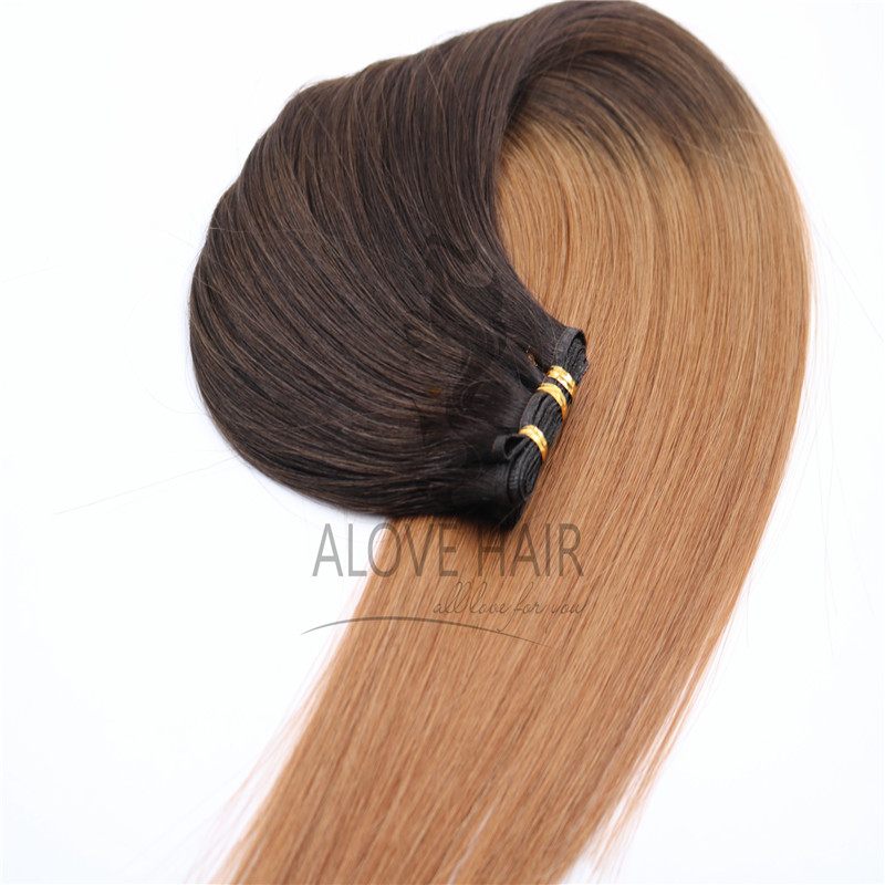 Wholesale ombre color seamless weft