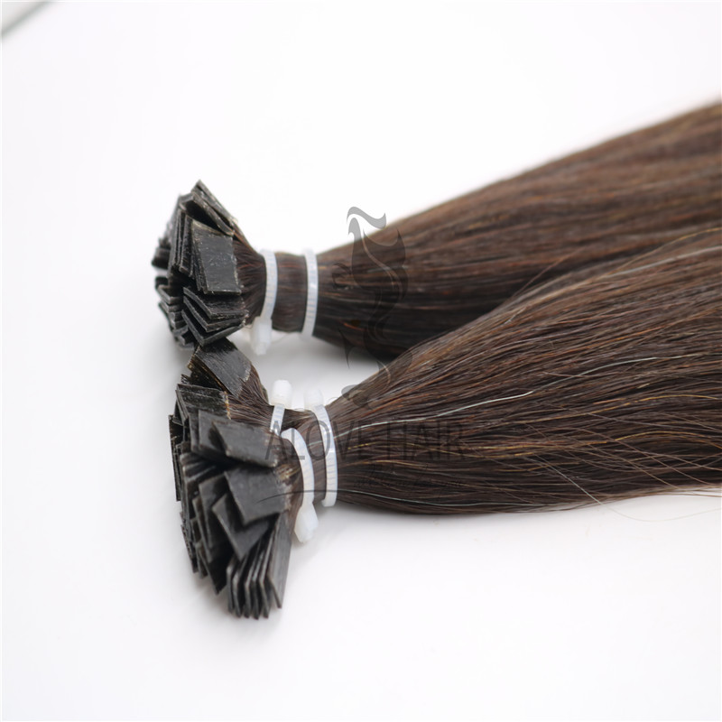 Wholesale pre bonded flat tip remy hair extensions 